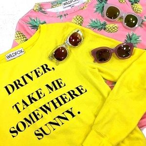 Wildfox Driver take me somewhere sunny sweatshirt